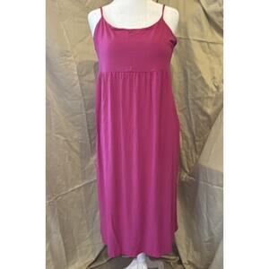 Old Navy XL Pink Jersey Maxi Dress Sleeveless Empire Waist Strappy Scoop Neck